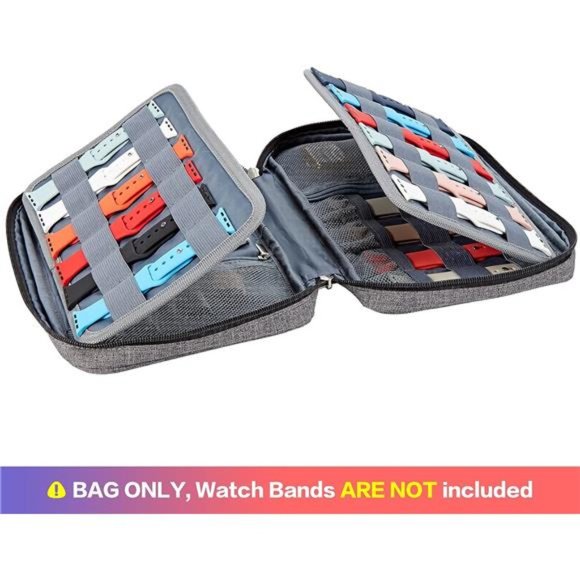 Watch Band Storage Case for 32 Watch Straps, Watch Band Holder and Organizer - Picture 2 of 6
